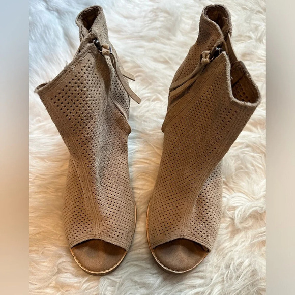 Toms Womens Majorca Peep Toe Mid-Calf Fashion Boots - Picture 6 of 8